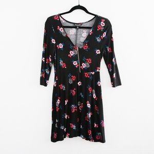 EXPRESS Black Floral Summer Dress SIZE S